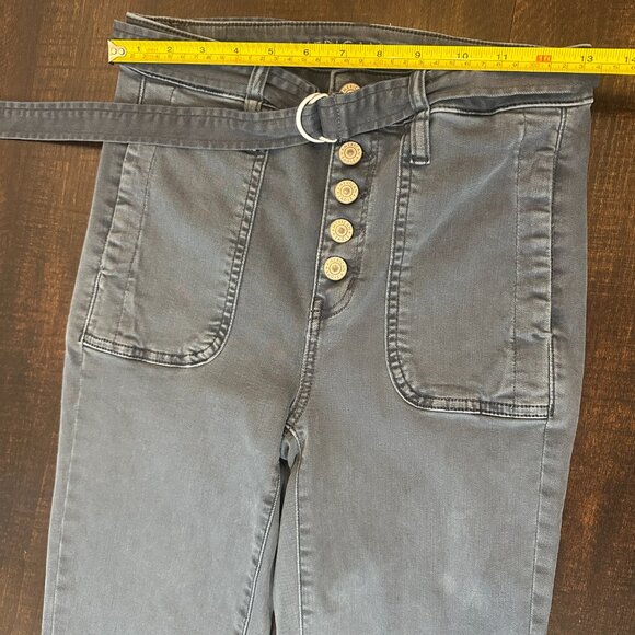 American Eagle Women’s Light Blue Button Fly High Rise Skinny Jeggings 4 X-Long - Picture 3 of 5